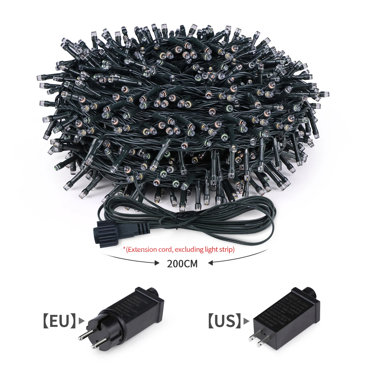 ไฟประดับตกแต่งปีใหม่ 2025 ไฟคริสต์มาส LED สีขาว/วอร์ม/RGB กันน้ำ ไฟสายตกแต่งสำหรับม่าน งานแต่งงาน งานปาร์ตี้
