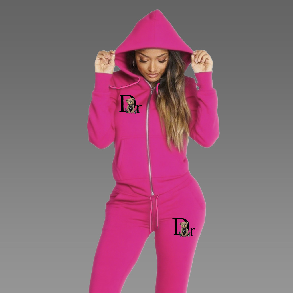 2025 Женские комплекты Кардиган на молнии Толстовка Спортивные штаны Дизайнерская одежда из 2 предметов Модная одежда для бега Chandals Женский спортивный костюм