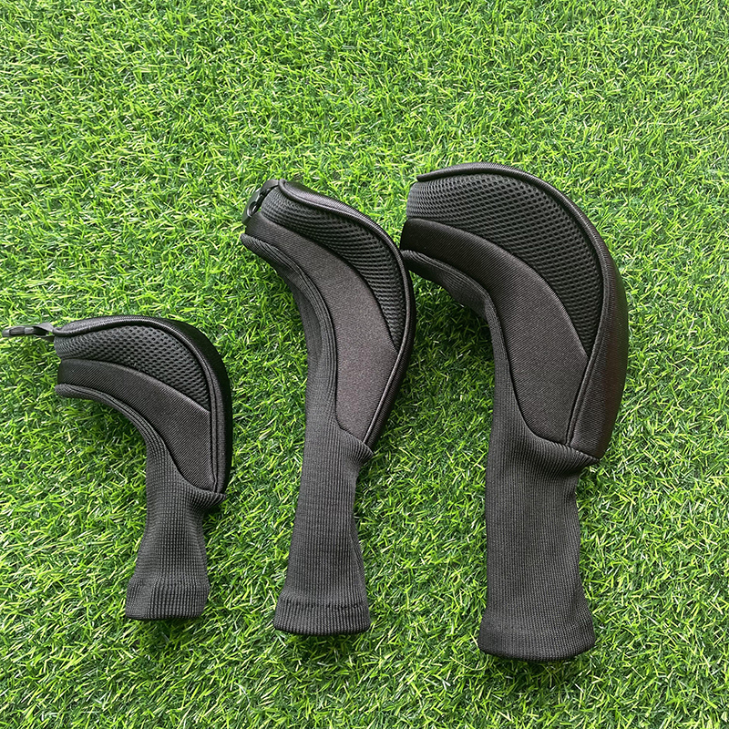 Capa de madeira para taco de golfe, capa de madeira para eixo de taco de golfe, capa protetora para cabeça de taco de golfe, tecido composto respirável.