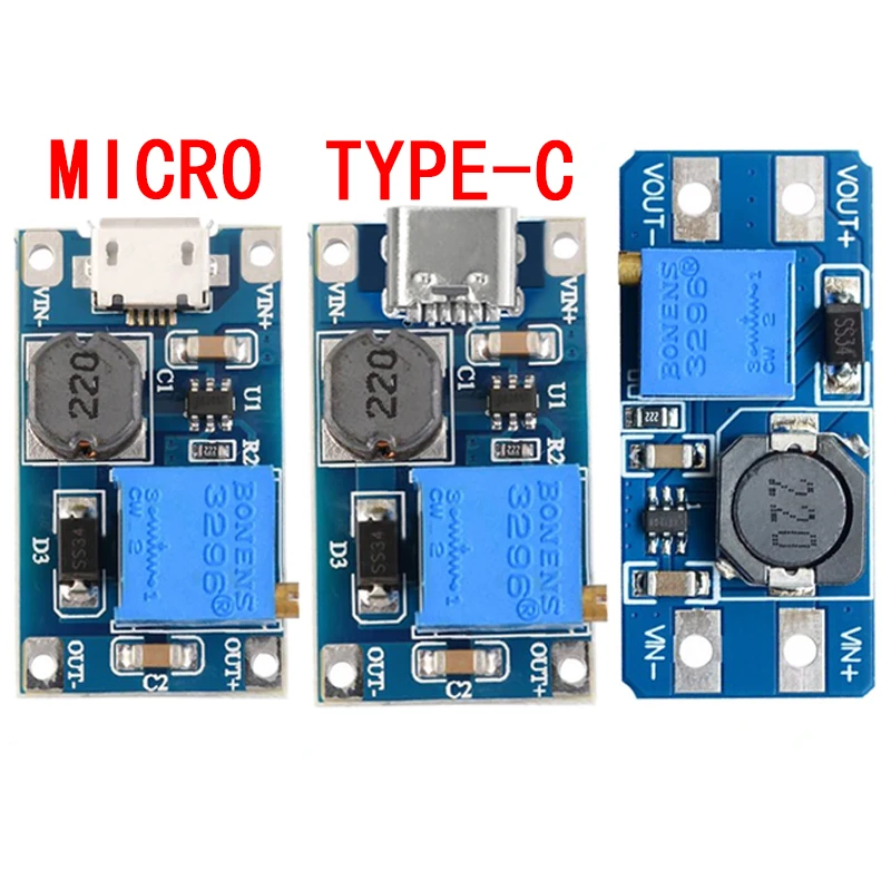 5PCS MT3608 Convertitore step up DC-DC Modulo di alimentazione booster Scheda step-up boost Uscita MAX 28V 2A