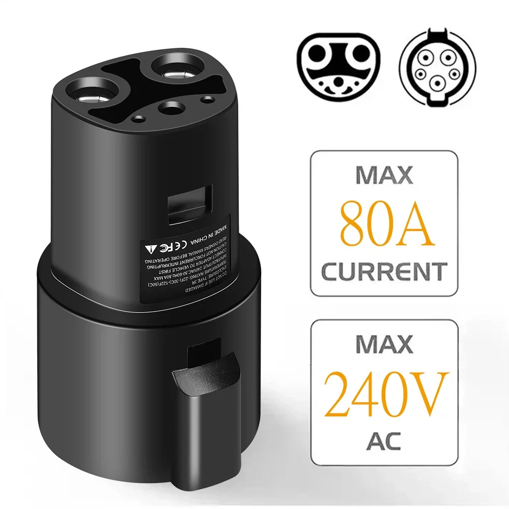 EV Adapter Typ1 J1772 Zu Für Tesla EV Ladegerät Adapter Latch Für Modell 3 /S/Y/X Elektrische fahrzeug Autos Lade Konverter