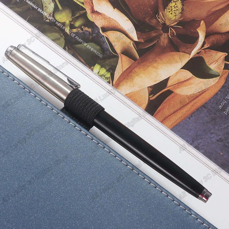 6-1pcs Pen Loops Pencil Holders Self-Adhesive PU Leather Pad for Stylus Pencil Books Notebooks Anti-lost Anti-fall Elastic Loops