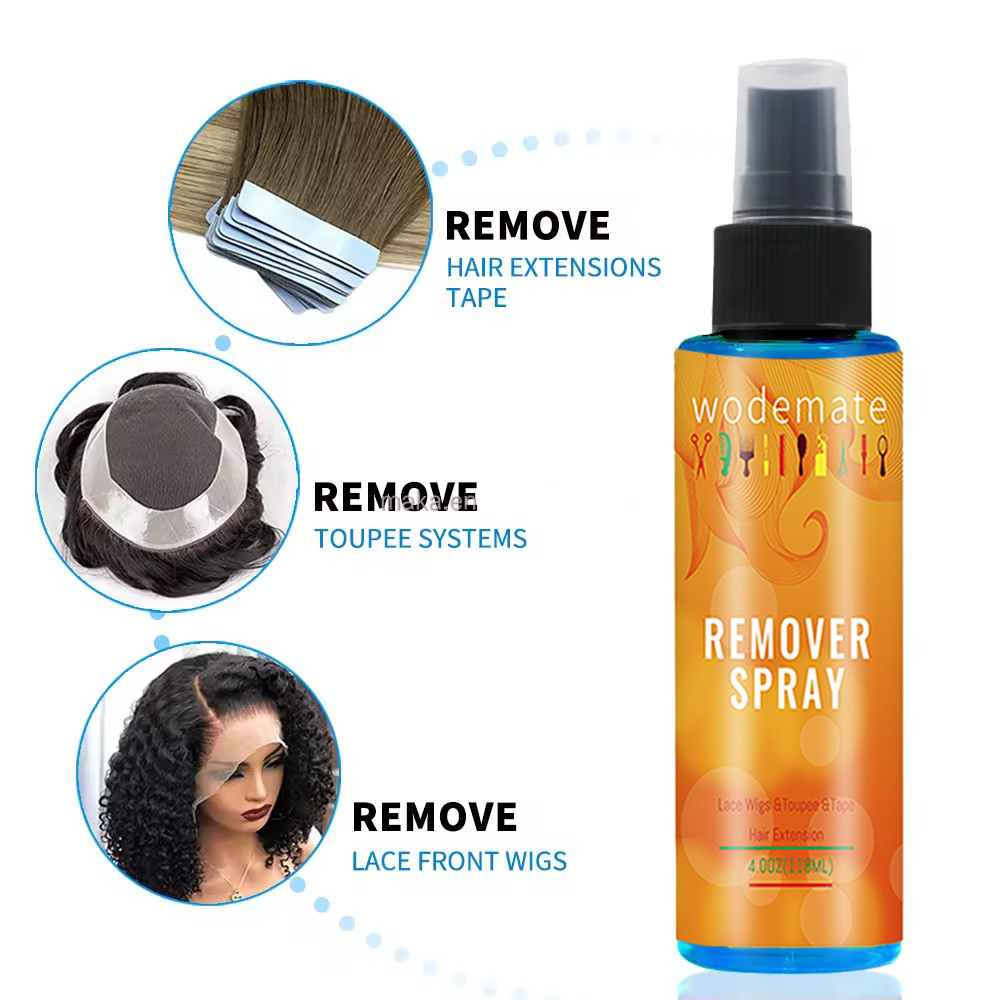 Removedor de pegamento para pelucas de encaje, Spray removedor de pegamento de queratina, herramienta de maquillaje para peluquín con cierre, 118ML