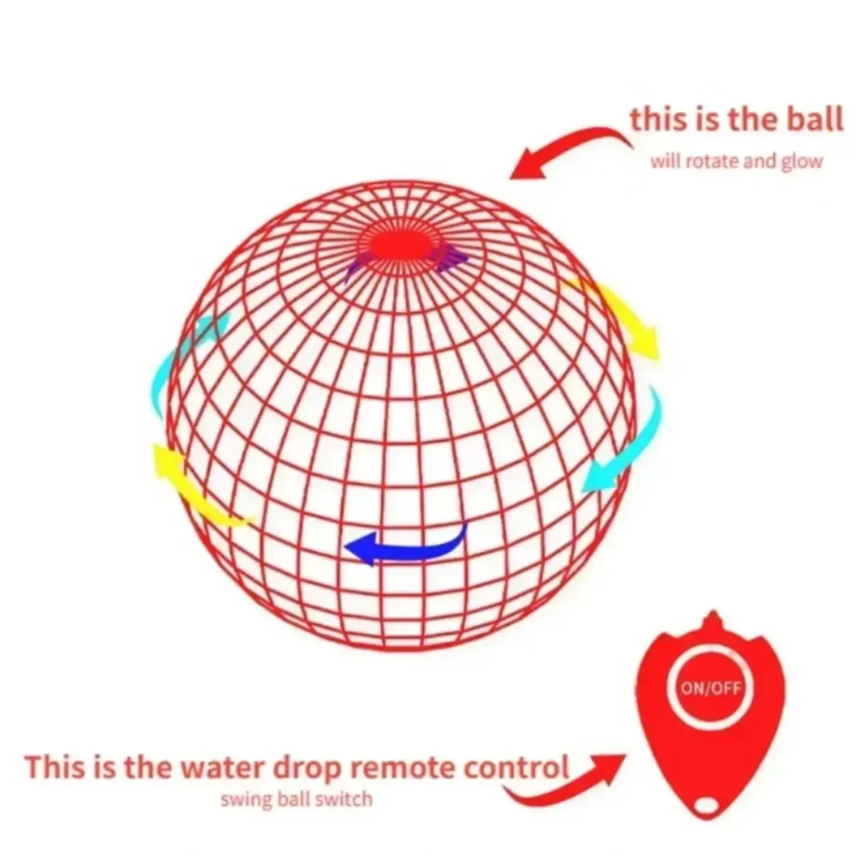 Bola voadora boomerang flyorb magia com luzes led drone pairar bola voar nova orb voando spinner brinquedos fidget crianças presente da família