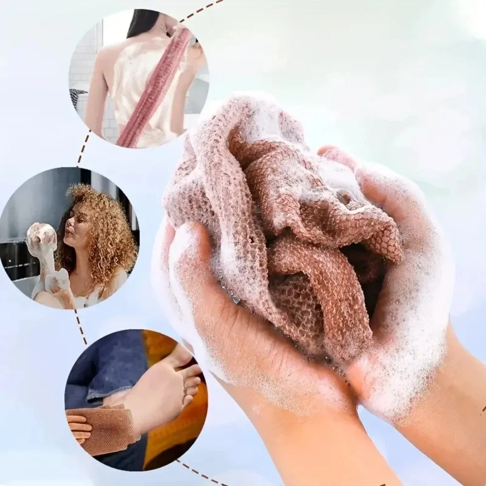 3/1Pcs Exfoliating Mesh African Net Bath Sponge Washcloth for Shower Skin Smoother Loofah Bast Wisp for Body Scrubber djampe