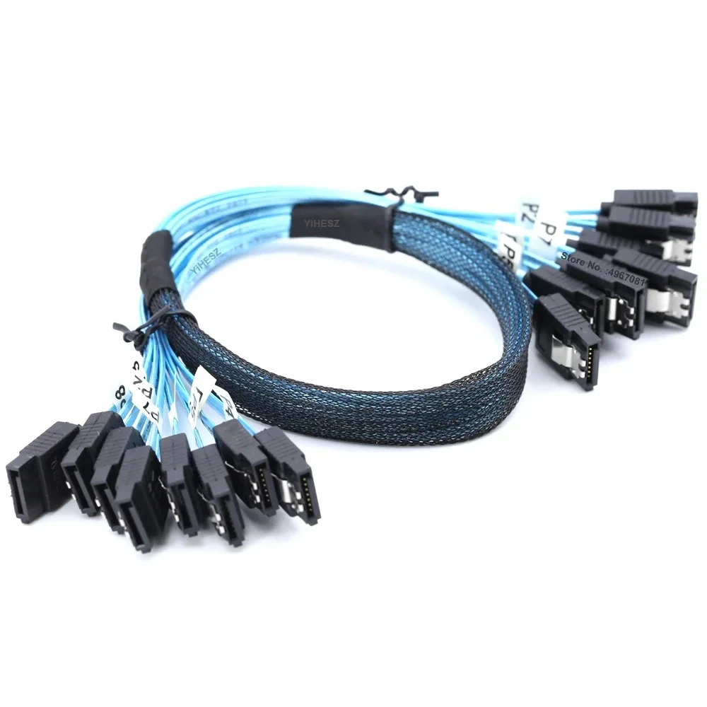 4/6/8 sztuk/zestaw Kabel Sata do Sata 6 portów/zestaw SATA 3.0 Kabel daty 7-pinowy do 7-pinowego przewodu Sas 12 Gb/s Kabel HDD do serwera NAS PC