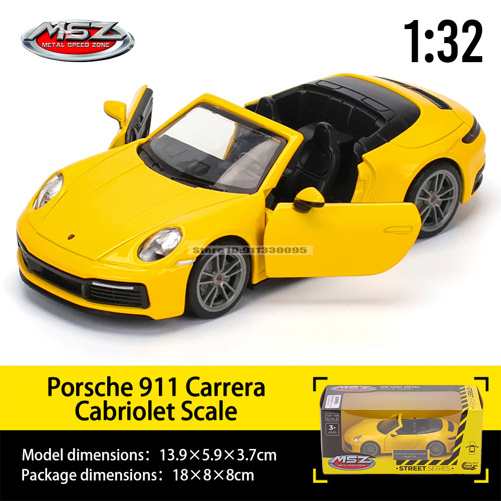 MSZ-Porsche 911 GT3 RS Audi, BMW, Nissan Car Mold, Die-Casting Series Decoração, Ferramentas de brinquedo, Manufacturing Liga, Presente, 1:32
