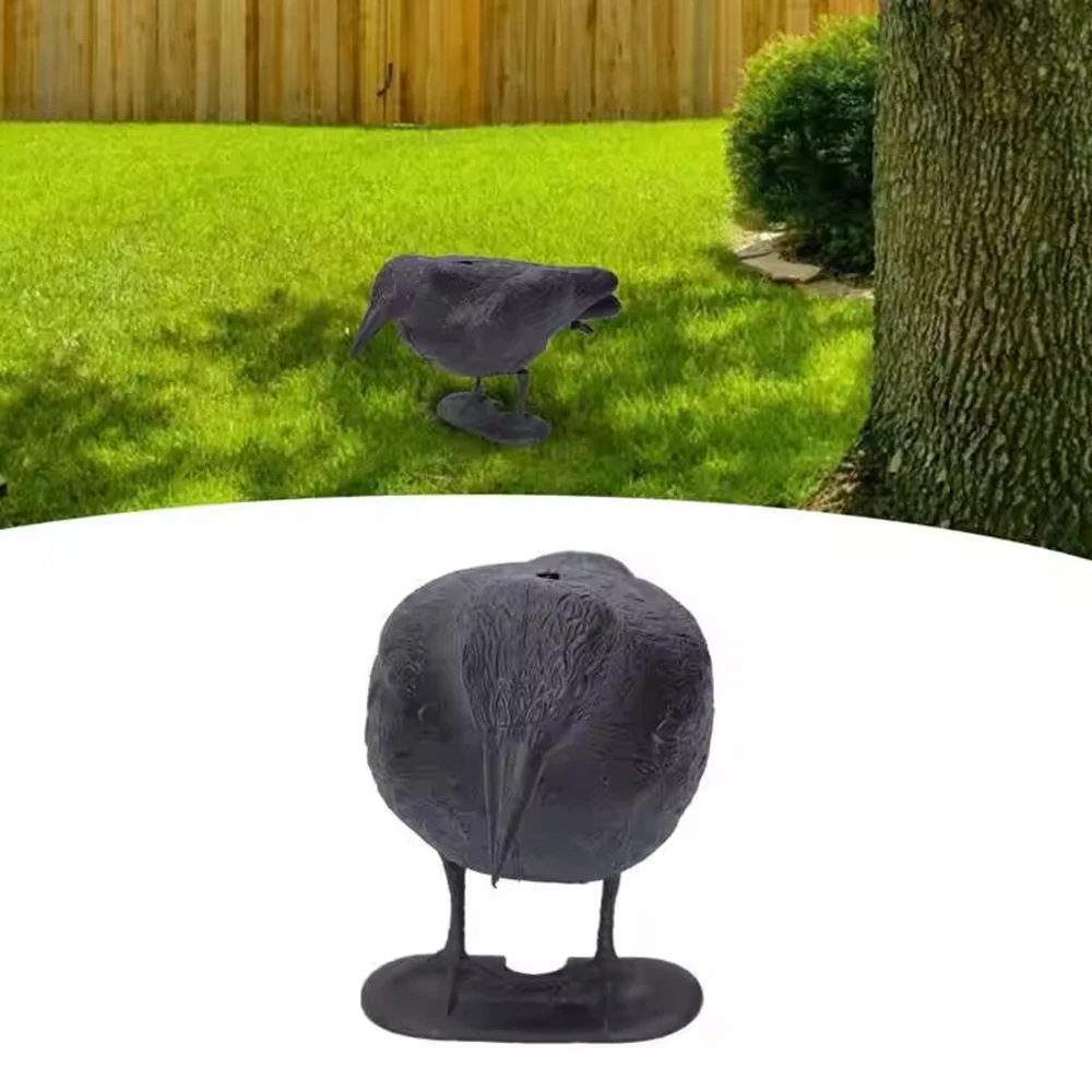 Decorazione di corvo in plastica di simulazione di decorazione di corvo 1PC con pali del giardino del cortile