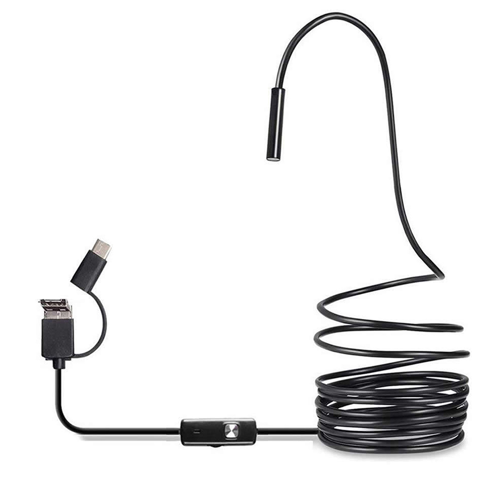 Cámara endoscópica de 7mm 3 en 1, soporte tipo C, interfaz Micro USB, cámara impermeable, inspección por boroscopio para teléfono móvil Android