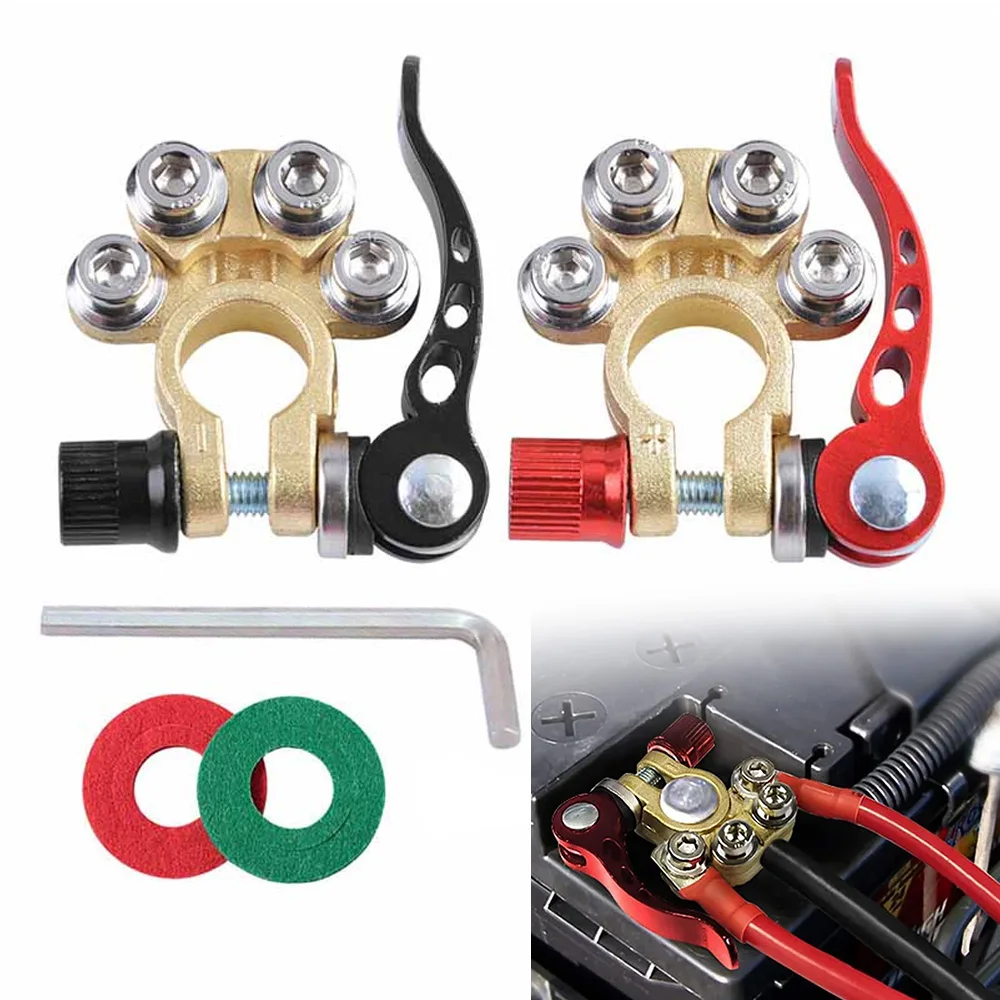 Conector de Terminal de batería de coche, Clip de Terminal de liberación rápida de poste positivo y negativo de aleación de aluminio para poste de Terminal SAE/JIS A