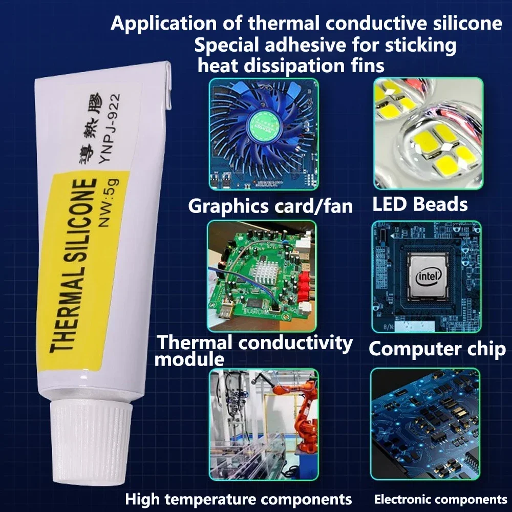 1-12Pcs Thermal Paste Conductive Heatsink Plaster Viscous Adhesive For Chip VGA RAM LED IC Cooler Radiator Cooling Sealers