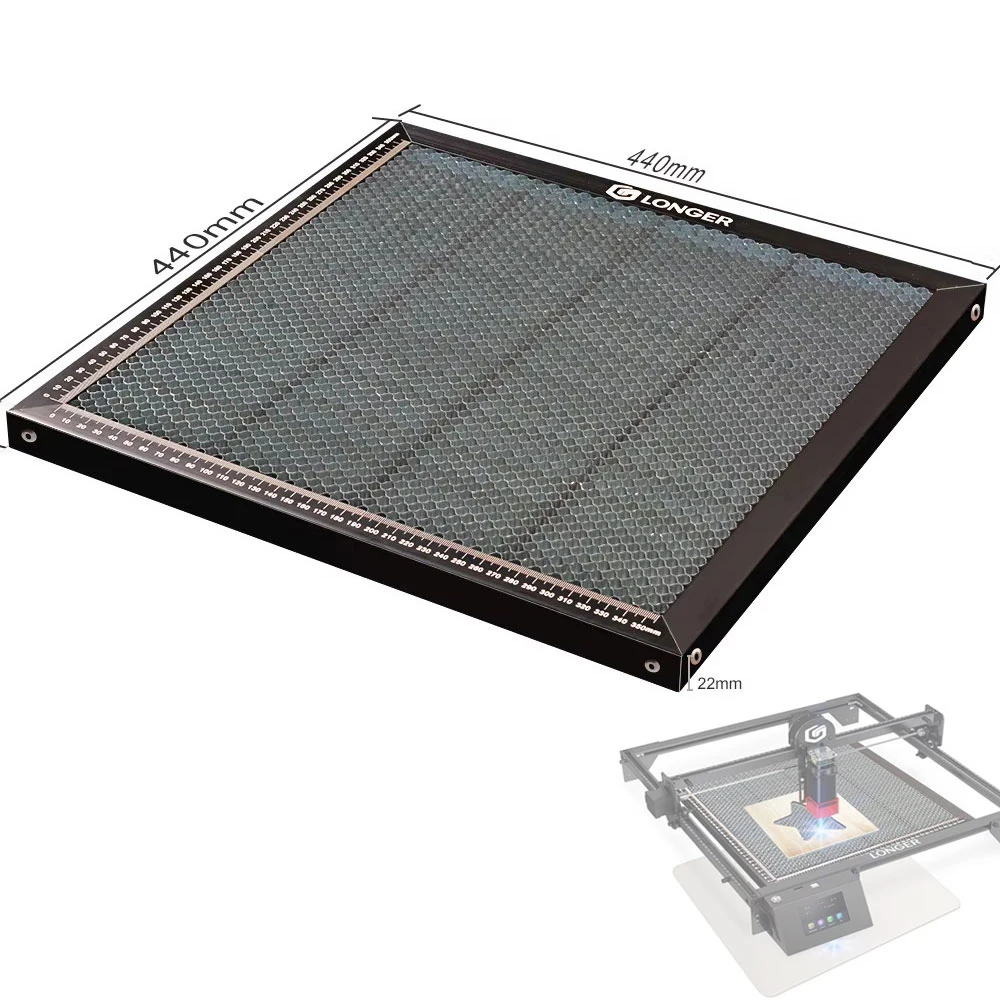 LONGER Honeycomb 440*440*22mm Working Table Honeycomb Laser lazer Bed Aluminum Mesh Panel for Laser Engraver Engraving Machine