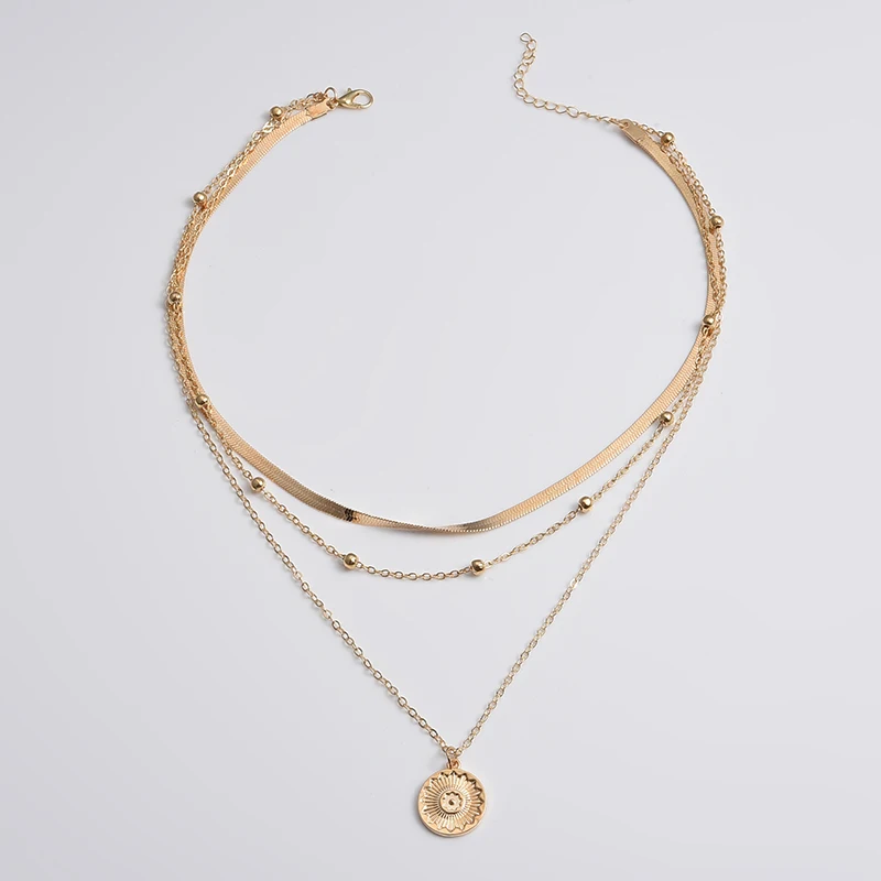 925 เงินสเตอร์ลิงสามชั้นสร้อยคองู CHAIN Charm Ball CHAIN ของขวัญ PARTY สําหรับผู้หญิงประณีตเครื่องประดับ