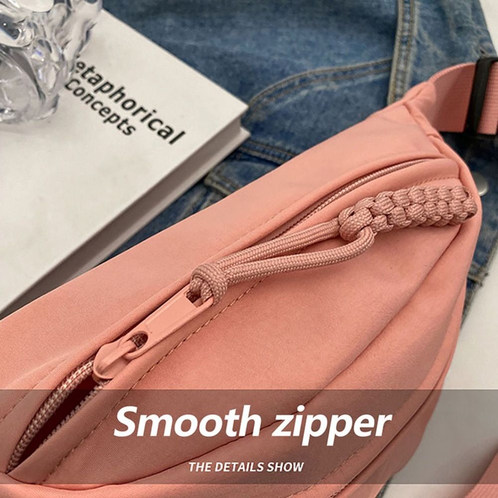 Bolsa de peito transversal de pano oxford para mulheres, grande capacidade, impermeável, multifuncional, bolsas de cintura, viagem, meia lua, nova