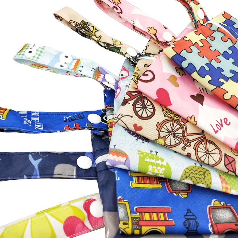 Biai กระเป๋าเปียกน้ำกระเป๋าซิปนำกลับมาใช้ใหม่ได้14*20ซม. 1ชิ้นกระเป๋าเก็บผ้าเช็ดปากซักได้กระเป๋าเก็บของขนาดเล็กสำหรับเด็กทารกผู้หญิง