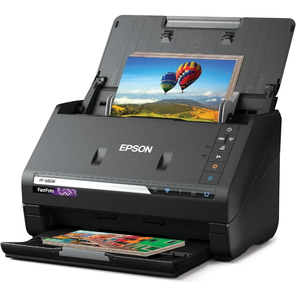 FastFoto FF-680W Wireless High-Speed Photo and Document Scanning System, Black