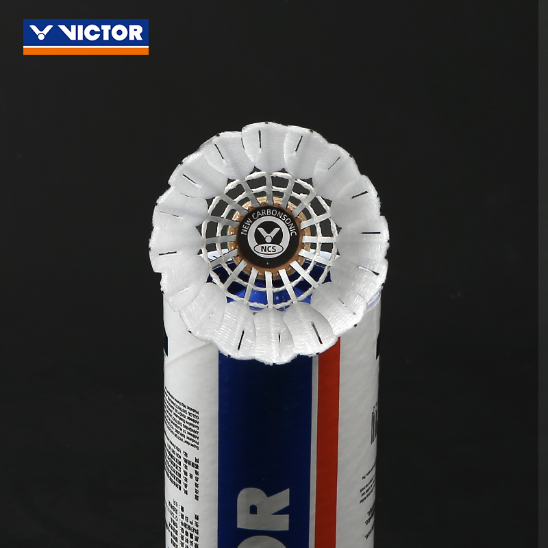 New 12 pcs/tube VICTOR badminton shuttlecocks NCS carbon sound artificial badminton flight stable and durable game ball