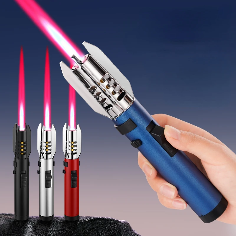 Planet Lightsaber Butane Gas Lighter 360° Use Metal Outdoor Windproof Turbine Torch Jet Lighter Gun BBQ Welding Cigar Tool