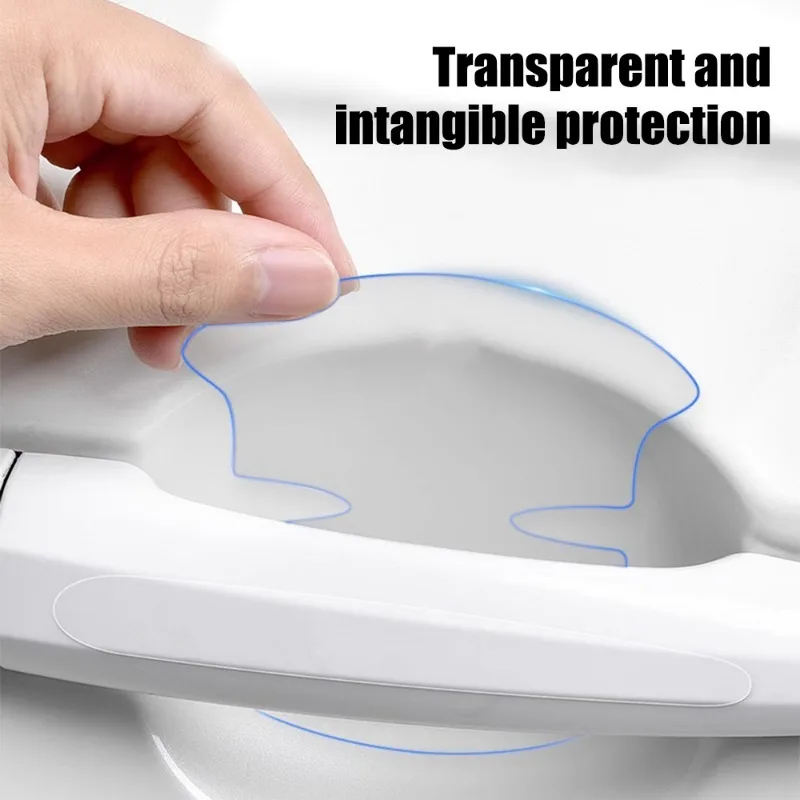 Pegatina protectora Invisible para manija de puerta de coche, protección anticolisión resistente a los arañazos, pegatinas de tira transparente, calcomanías para coche