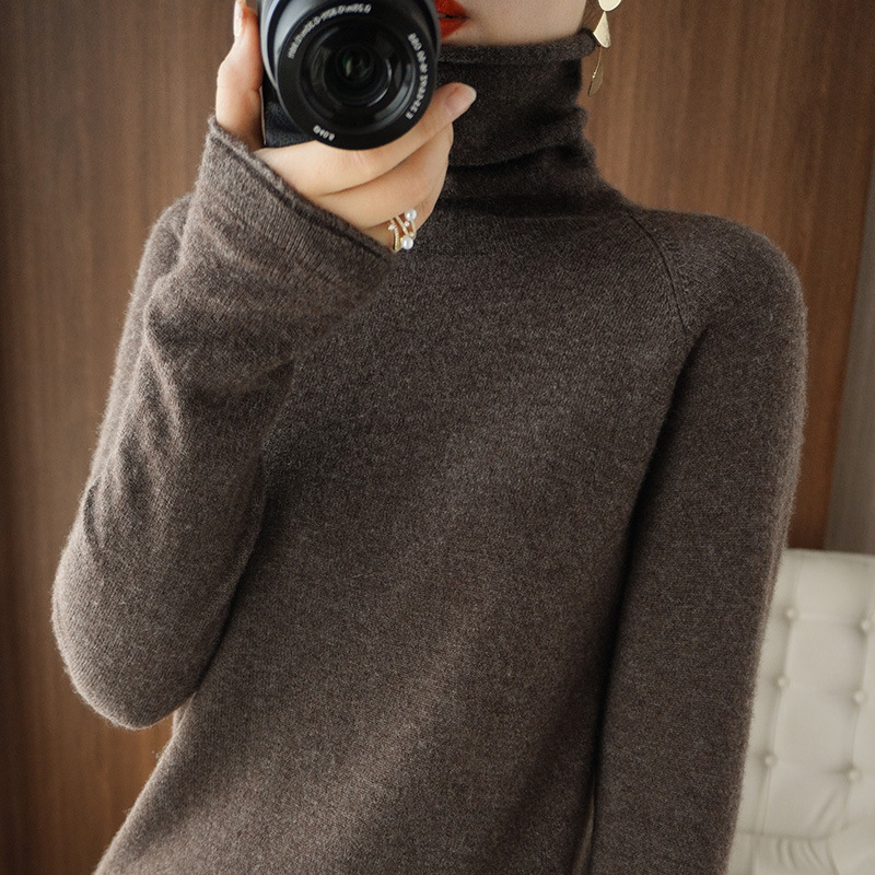 ฤดูใบไม้ร่วงฤดูหนาวผู้หญิงเสื้อกันหนาวเสื้อคอเต่าแขนยาว SLIM FIT Basic เสื้อถัก WARM Bottoming เสื้อ High Strecth Pullovers