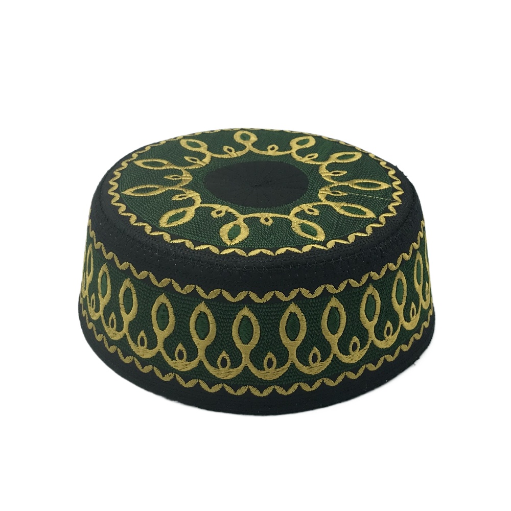 メンズ刺繍されたイスラム教徒の帽子,上下のフラットハット,エスニックスタイル,シックな日よけ帽,イスラムの男性,kufi,arab,new,2022