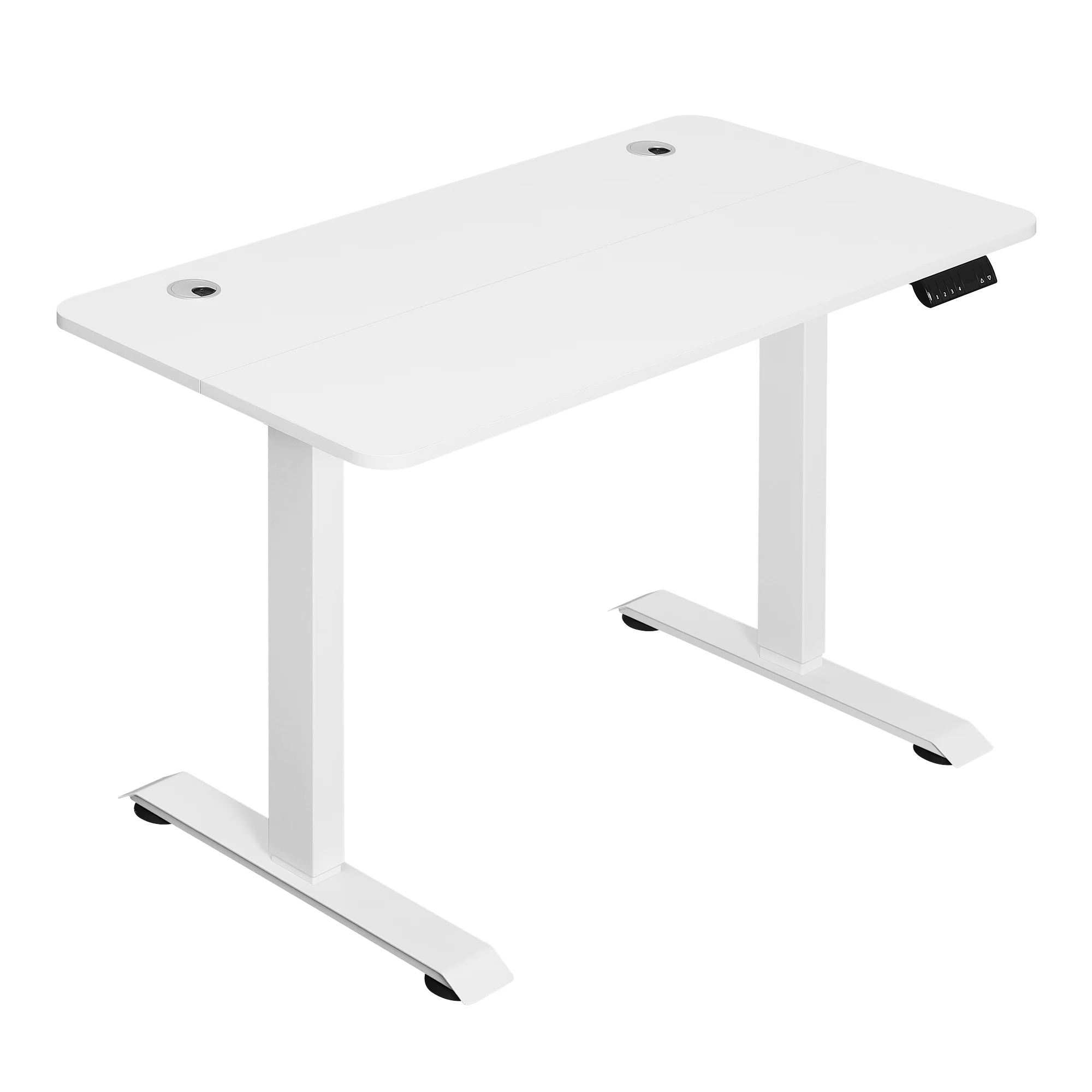 Tavolo da gioco elettrico in acciaio da 120x60 cm Scrivania da ufficio per computer regolabile in altezza con 4 controlli di memoria per la casa