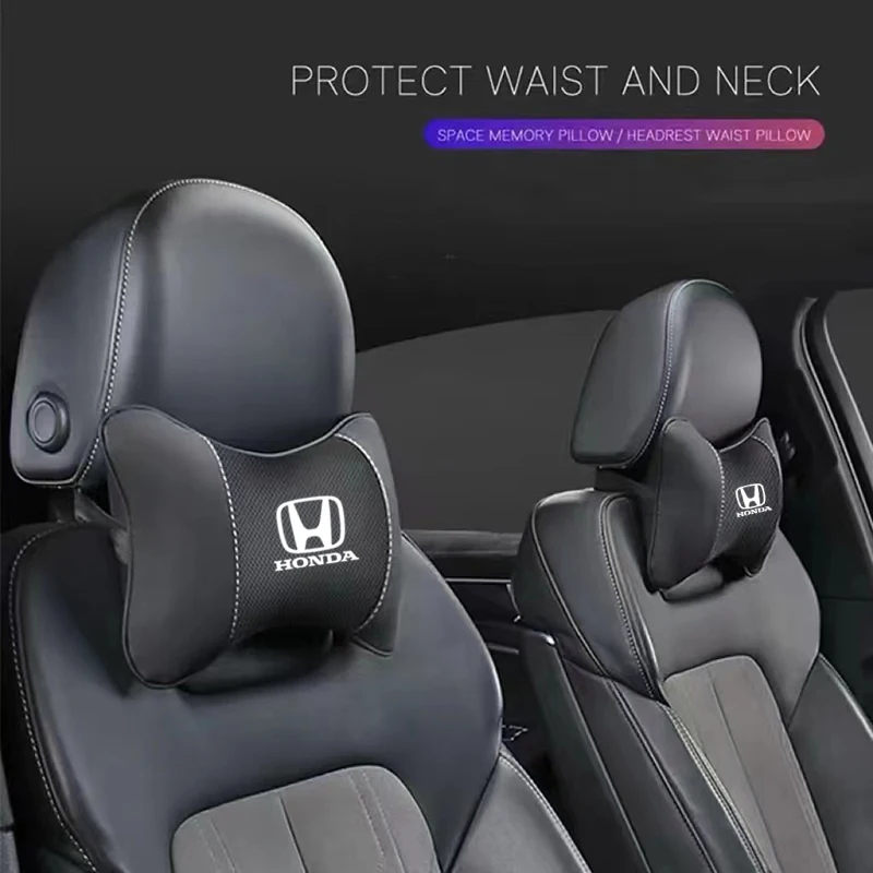 Car Headrest Neck Cushion Memory Foam Soft Accessories For Honda Civic xrv hrv crv brv City Accord Fit Jazz Insight