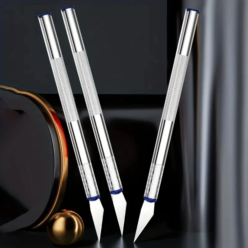 13pcs โลหะแกะสลักมีดปากกา Art Seal ตัดคู่มือผสมกระดาษตัดลื่น Gadget DIY Precision Repair เครื่องมือ