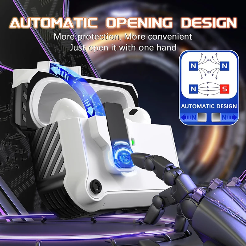 Secure Lock Clip Case For Airpods Pro 2nd Generation Armor Shockproof Case For Airpods 1 2 3 2021 4 2024 With Keychain for Men