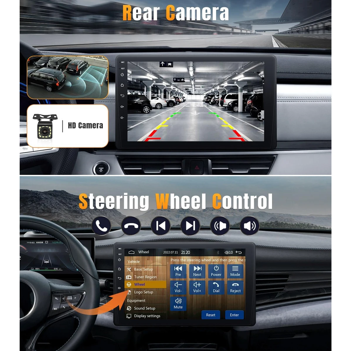 New 9 Inch Car Stereo HD Touch Screen Single Din Car Radio Support Carplay Android Auto With Bluetooth Backup Camera Navigation
