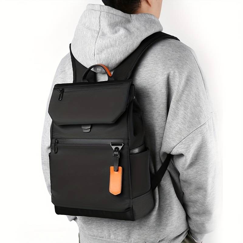 Mochila masculina oxford pano à prova d'água 14 15.6 polegadas mochila para laptop com porta de carregamento usb zíper à prova d'água bolsa de viagem ao ar livre ônibus