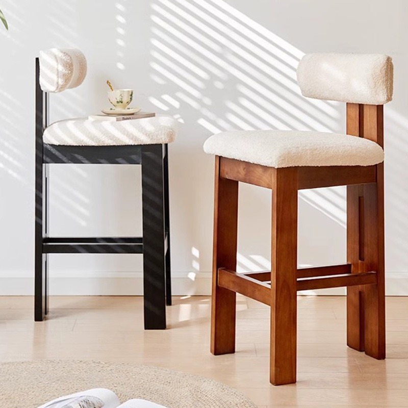 Home Bar Stuhl Küche Theke Hocker Hohe Elegante Bar Stuhl Nordic Stil Esszimmer Holz Moderne Luxus Tabouret De Bar Möbel