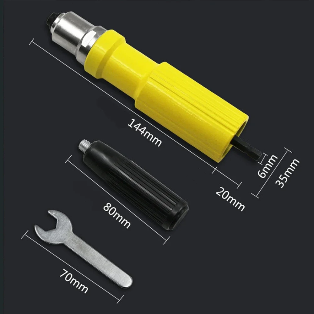 2.2mm~3.2mm Electric Rivet Gun DIY Rivet Nut Gun Drill Bit Riveting Adapter Cordless Riveter Insert Nail Tool Accessories