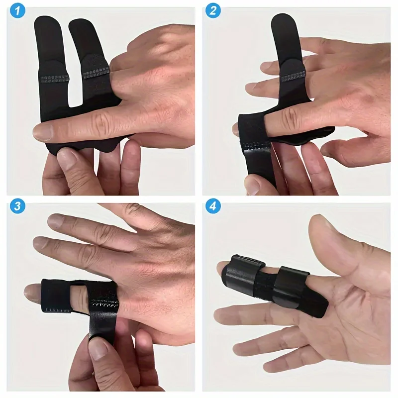 5pc Finger Support Set: 2 Thumb/Pinky Splints + 3 Finger Stabilizers (Index/Middle/Ring)