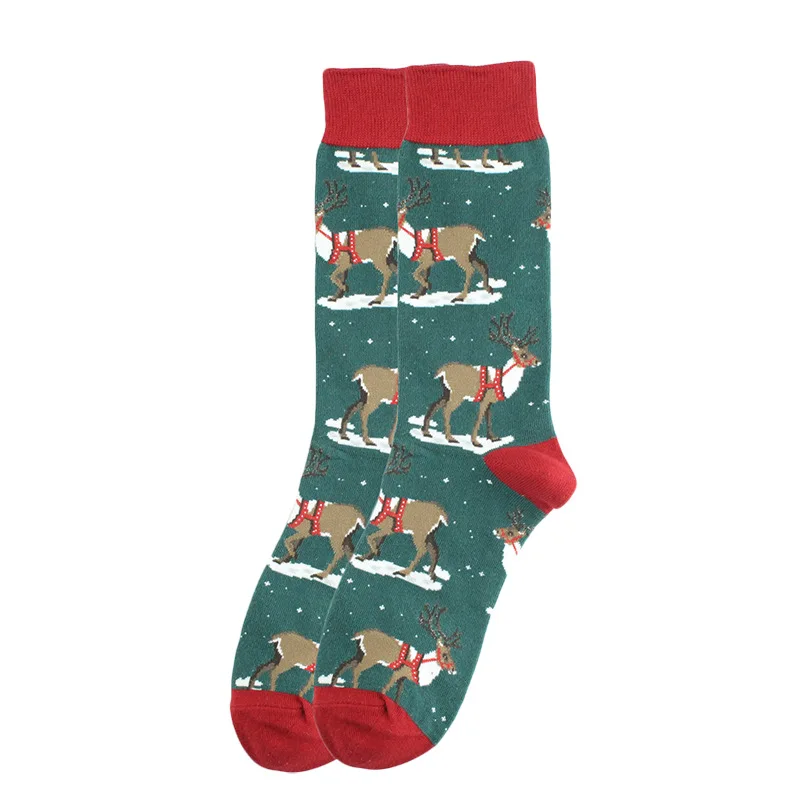 Calcetines de algodón peinado de alta calidad, calcetines divertidos de tubo largo con patrón de comida para hombres y mujeres felices, calcetines locos informales novedosos con frutas y animales