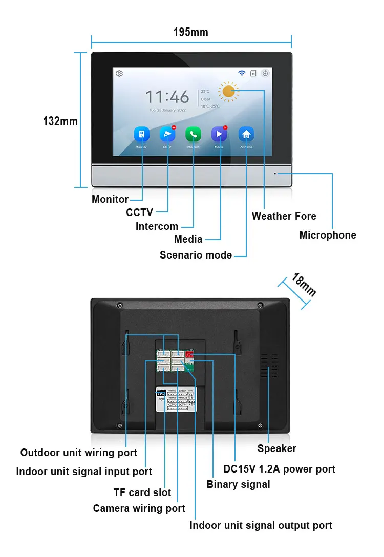 2f/3f família multi unidades apartamento vídeo porta telefone com tela de 7 polegadas gravação instantâneo tuya wifi edifício intercom campainha kits