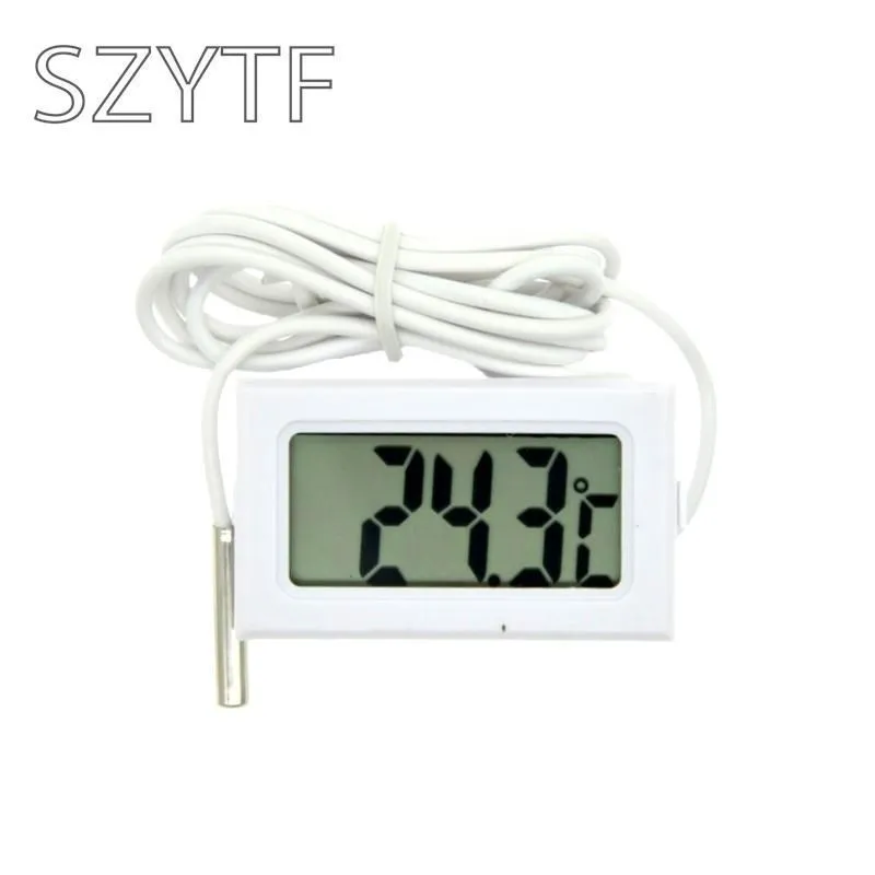 Mini conveniente Digital LCD termómetro Sensor higrómetro medidor refrigerador acuario Monitor pantalla Detector de humedad