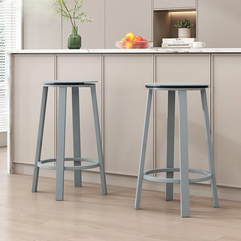 Respaldo para silla de Bar al aire libre, taburetes de cocina baratos para mostrador, barbería transparente, altura giratoria de hierro, alta ajustable, mediados de siglo