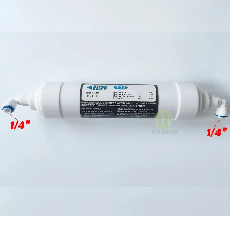 Conexión rápida T33 de 10 pulgadas con 2 uds., purificador de agua de corte en línea, cartucho de filtro de agua de poste de carbono, OSMOSIS REVERSE