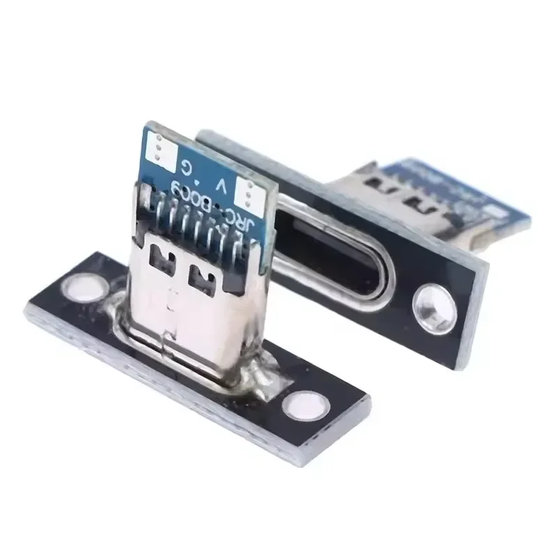 5/20Pcs USB 3.1 ประเภท-C 2Pin 4Pin หญิงแจ็คข้อมูลชาร์จพอร์ตไฟฟ้าขนาดเล็กฐานชาร์จพร้อมแผ่นยึด