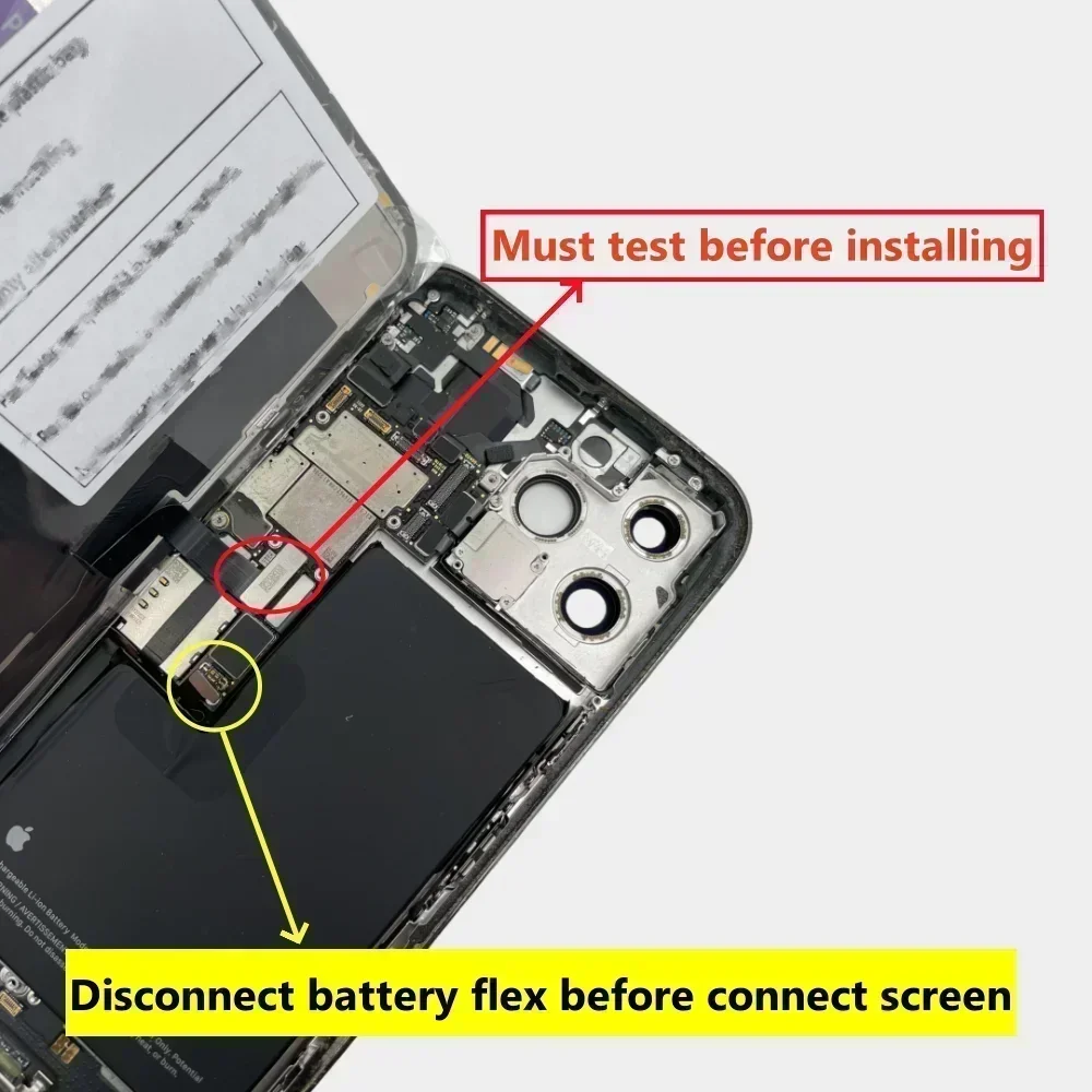 iPhone X XS XR 11 12 13 mini 14 Plus 15 Pro Max用のAA再生オリジナルスクリーン、LCDディスプレイアセンブリ、ガラス交換、テスト