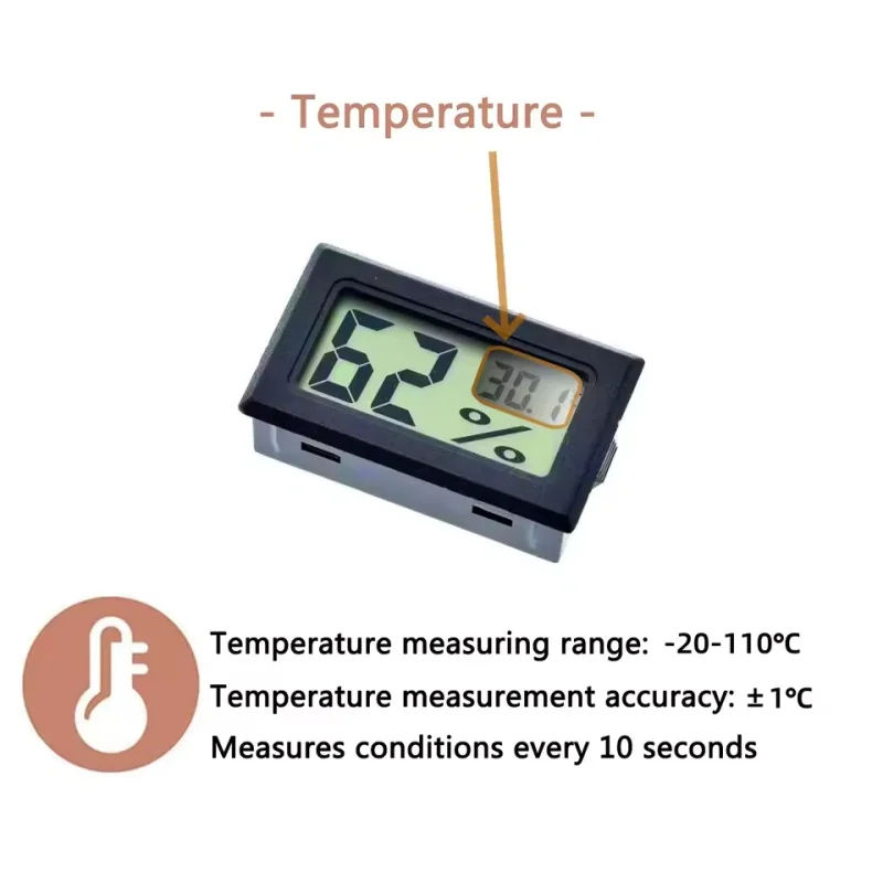 Termómetro higrómetro Digital LCD para interiores, Mini medidor electrónico de temperatura y humedad, Sensor, estación meteorológica, 6/4/2 Uds.
