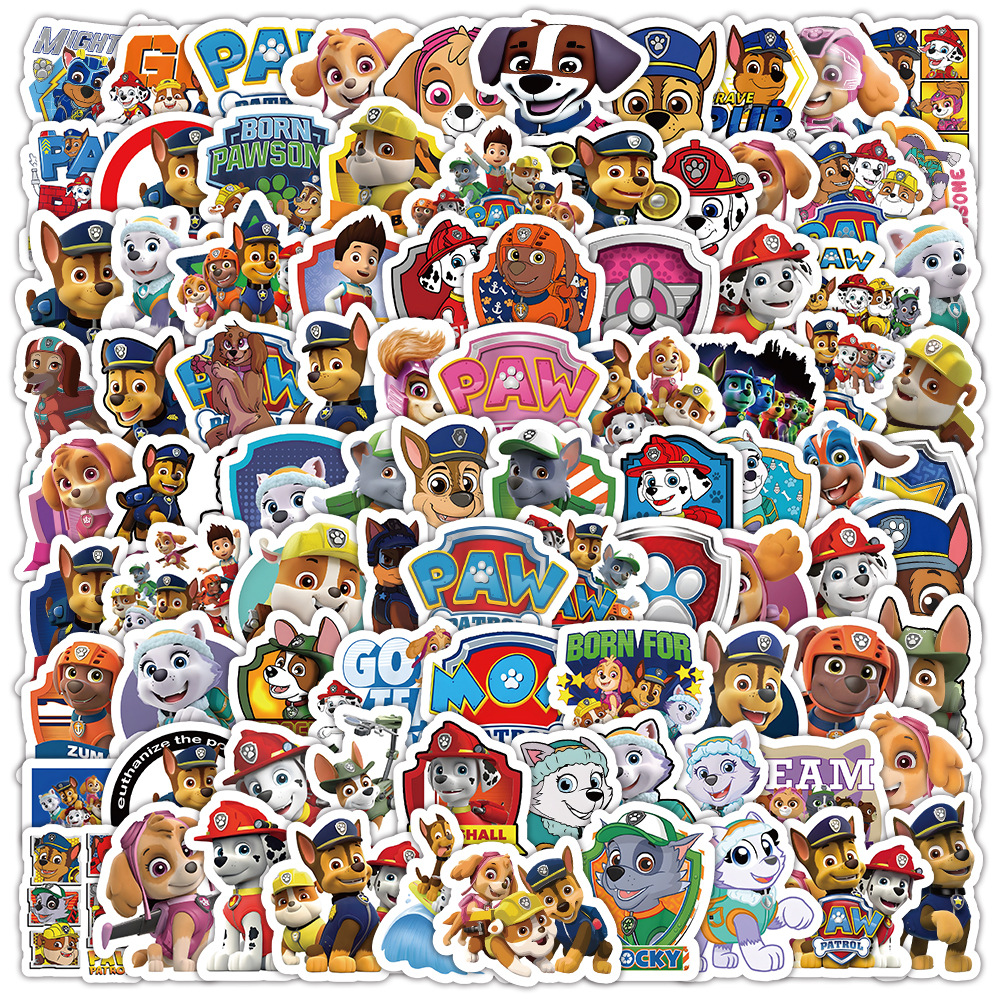10/50/100 Uds. Pegatinas bonitas de la patrulla canina de Anime, decoración DIY para teléfono, maleta para portátil, nevera, pegatina de dibujos animados de Graffiti