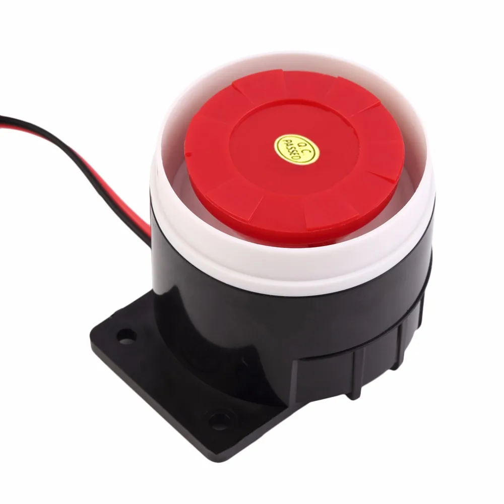 WOFEA 130db Wired Mini Sound Alarm Siren Horn for Alarm System Work with DC5V 9V 12V