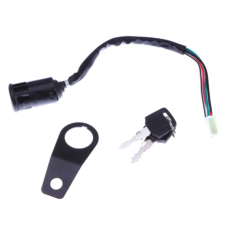 1 Set Universal Motorcycle Start The Ignition Switch Lock Key With Bracket For Most 50cc 70cc 90cc 110cc 150cc Accessories