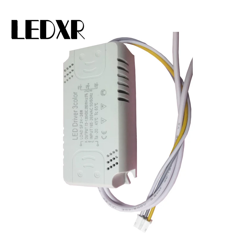 LED Lampu Langit-langit Driver 8-24w18W24W36W Variabel Cahaya Segmentasi Dua Warna Arus Konstan Driver Catu Daya