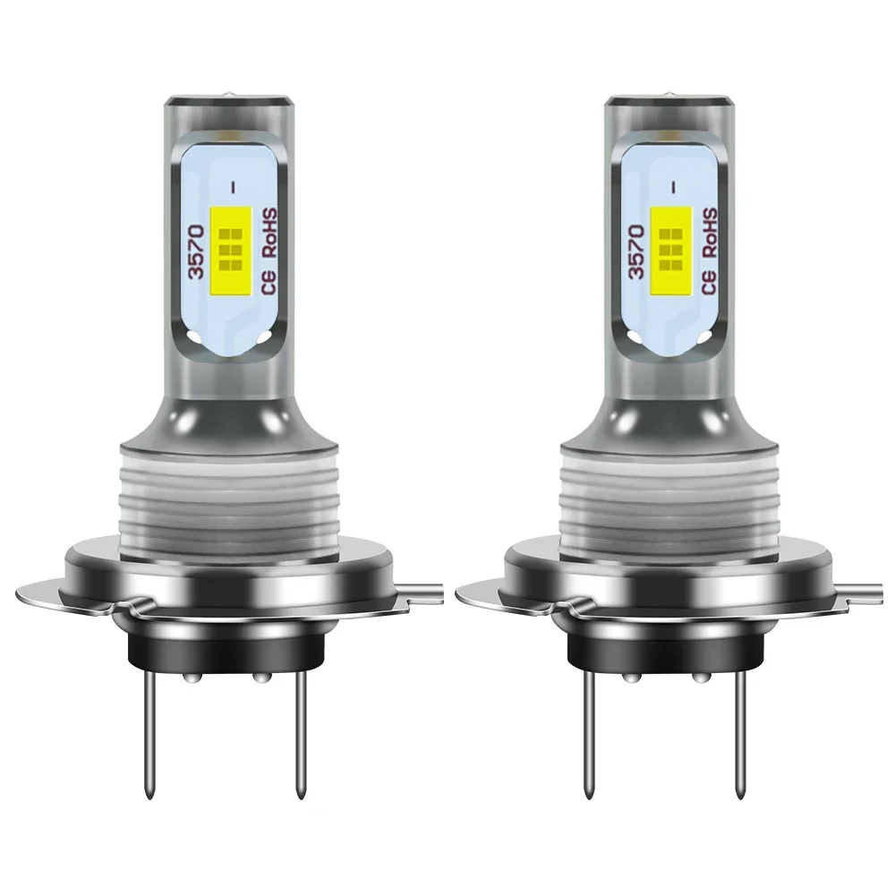 2 uds H7 H4 bombillas Led de luz antiniebla para coche H1 H8 H9 H11 9005 9006 Super brillante CSP LED faro DRL Kit de lámpara haz alto y bajo 6000K 12V