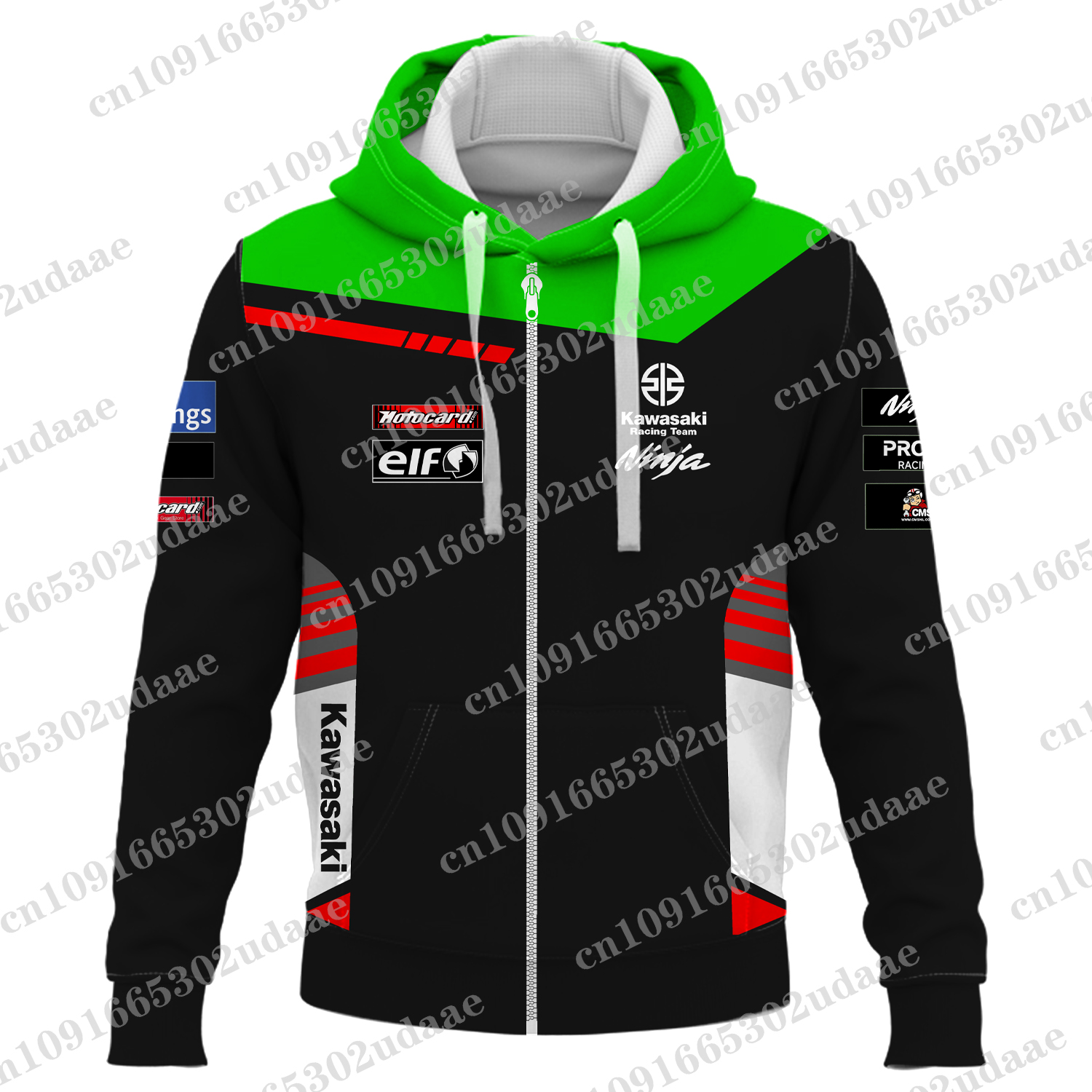 2024 New Kawasaki Racing Racing 매니아 남성 및 여성 후드 지퍼 후드티
