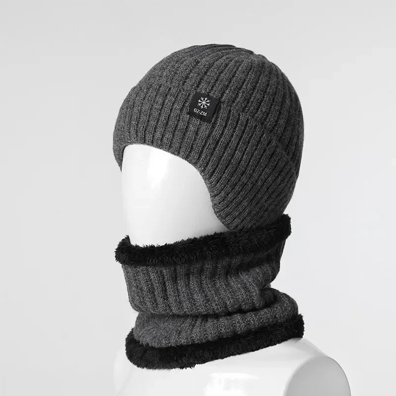 Gebreide muts Winter Warm nekbeschermingsset Sjaal Fietsen Gehoorbescherming Heren en dames Verdikte sjaals Rap Pa Na Neg Negnica 3 PiPo Diego Diego