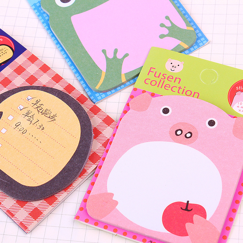 10 ชิ้น/ล็อตน่ารักการ์ตูนสัตว์ Tearable Note Book โพสต์ Sticky Notes Notepad Memo Pads ของขวัญเด็กโรงเรียนอุปกรณ์สํานักงาน